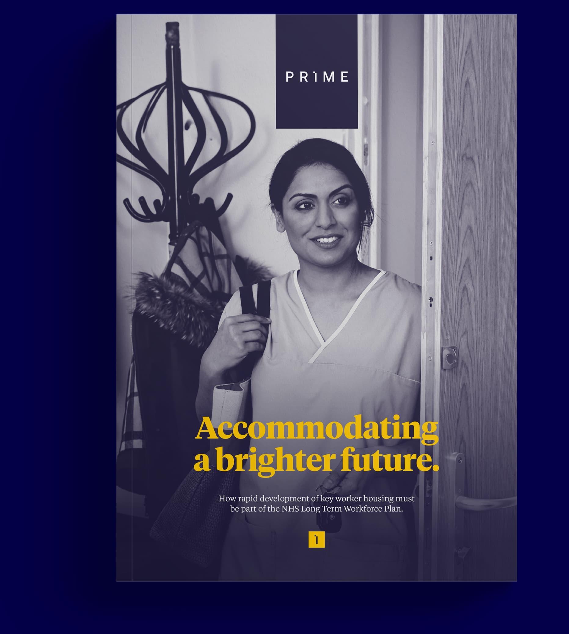 Visual of the front cover of Accommodating a Brighter Future report